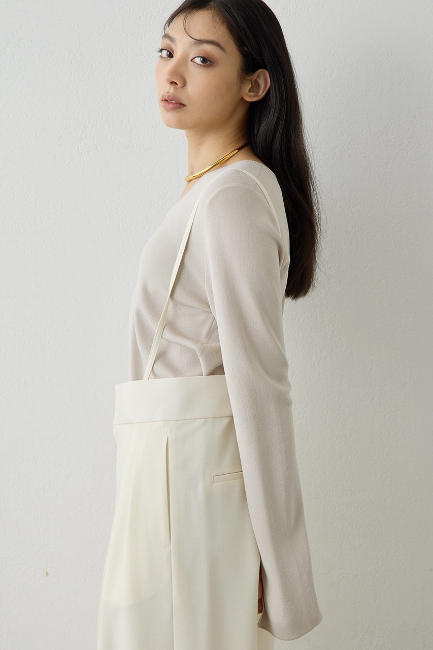 【ウィムガゼット/Whim Gazette】の2wayスムースプルオーバー 人気、トレンドファッション・服の通販 founy(ファニー) 　ファッション　Fashion　レディースファッション　Fashion for Women　トップス・カットソー　Cut & Sew Tops　ニット　Knit Tops & Sweaters　カジュアルプルオーバー・ニットトップス　Pullovers & Knit Tops / Casual Pullovers　なめらか　Smooth, Silky Texture　シンプル　Simple, Minimal　スリット　Slit, Slit Detail　デコルテ　Décolleté, Neckline　バランス　Balance, Style Balance　ボトム　Bottoms, Lower Wear　エレガント 上品　Elegant　新作・新入荷　New Arrivals / New In　春　Spring　other-3|ID: prp329100004849162 ipo3291000000035514878