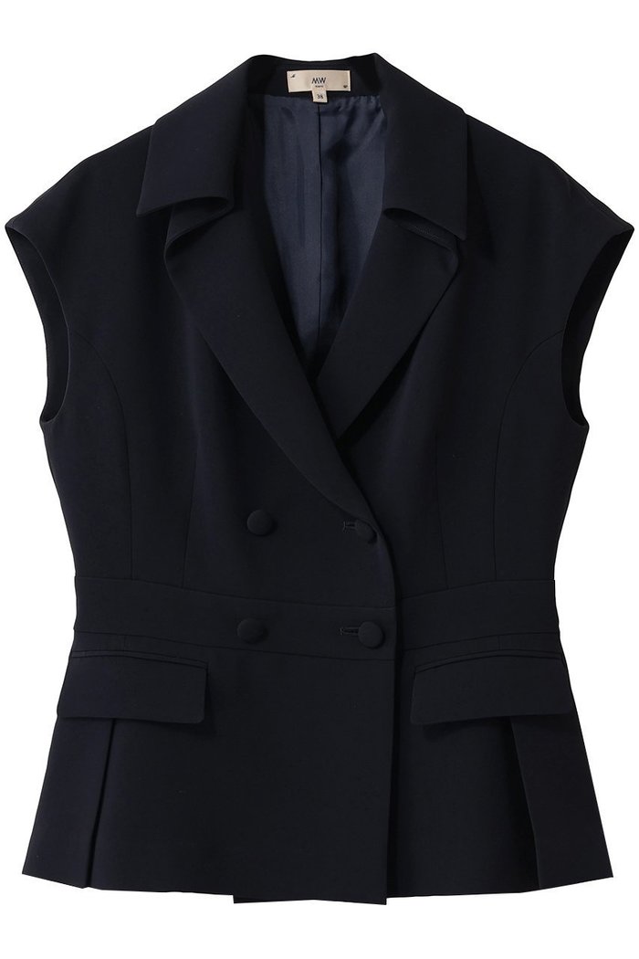 【エムダブリュー/MW】のトリアセテート ダブル ブレステッド スリーブレス ジャケット インテリア・キッズ・メンズ・レディースファッション・服の通販 founy(ファニー) https://founy.com/ ファッション Fashion レディースファッション Fashion for Women アウター Coat / Outerwear Collection レディースジャケット・軽アウター Jackets ジャケット Jacket, Outerwear スリーブ Sleeve, Long Sleeve / Short Sleeve セットアップ Set-Up, Coordinated Outfit タフタ Taffeta, Structured Fabric ダブル Double, Double-Breasted フォルム Silhouette, Form ベスト Vest, Waistcoat ボトム Bottoms, Lower Wear マニッシュ Mannish, Boyish エレガント 上品 Elegant |ID: prp329100004849169 ipo3291000000036781459