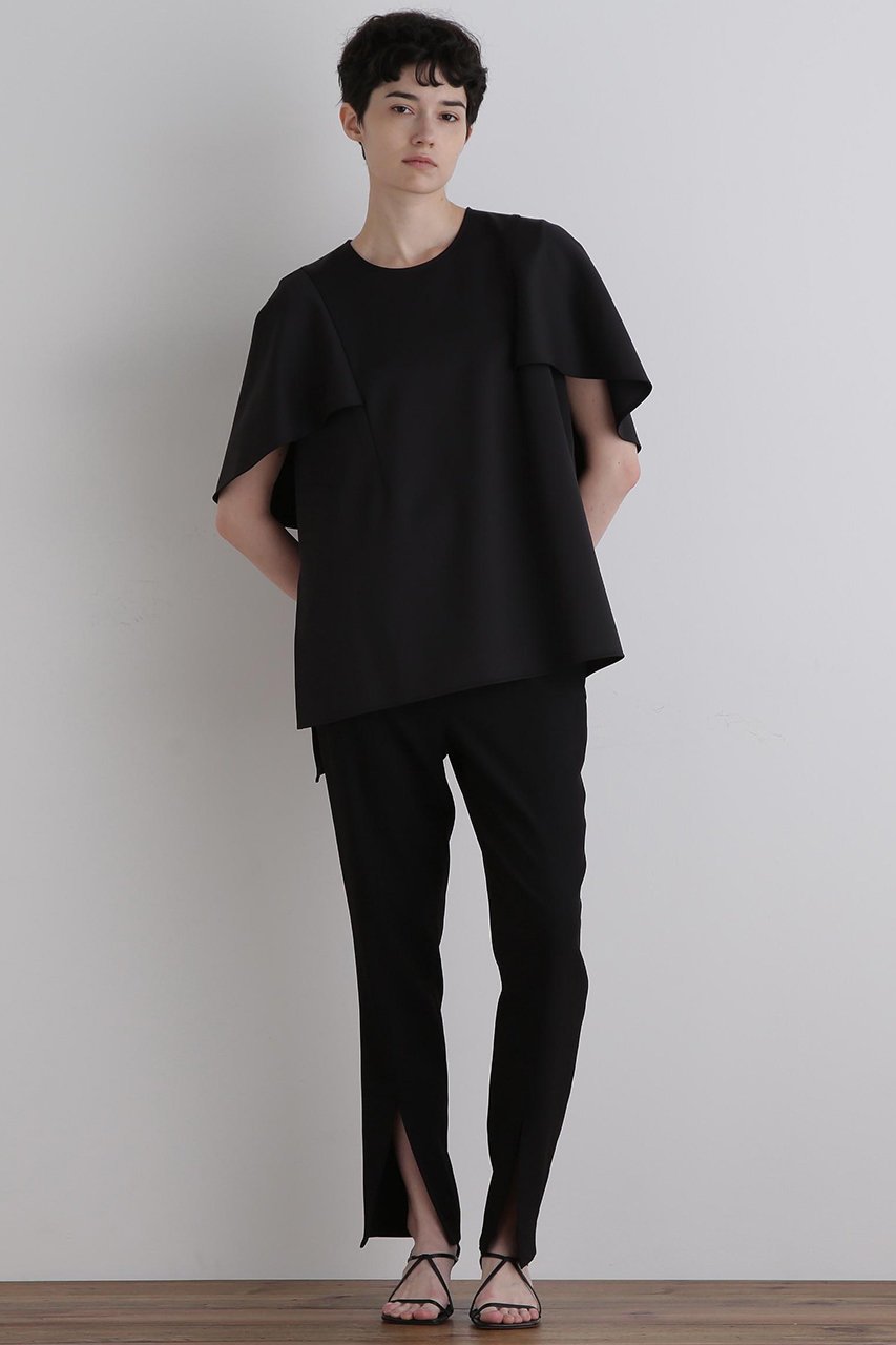 【ル フィル/LE PHIL】のライトダンボールケープブラウス 人気、トレンドファッション・服の通販 founy(ファニー) 　ファッション　Fashion　レディースファッション　Fashion for Women　トップス・カットソー　Cut & Sew Tops　シャツ・ブラウス・オフィスカジュアル　Elegant Blouses & Button-Ups　おすすめ　Recommended / Our Picks　コンパクト　Compact, Small Size　ショート　Short, Short Length　ストレッチ　Stretch, Stretchy Fabric　スリット　Slit, Slit Detail　スリーブ　Sleeve, Long Sleeve / Short Sleeve　other-3|ID: prp329100004849177 ipo3291000000035470421