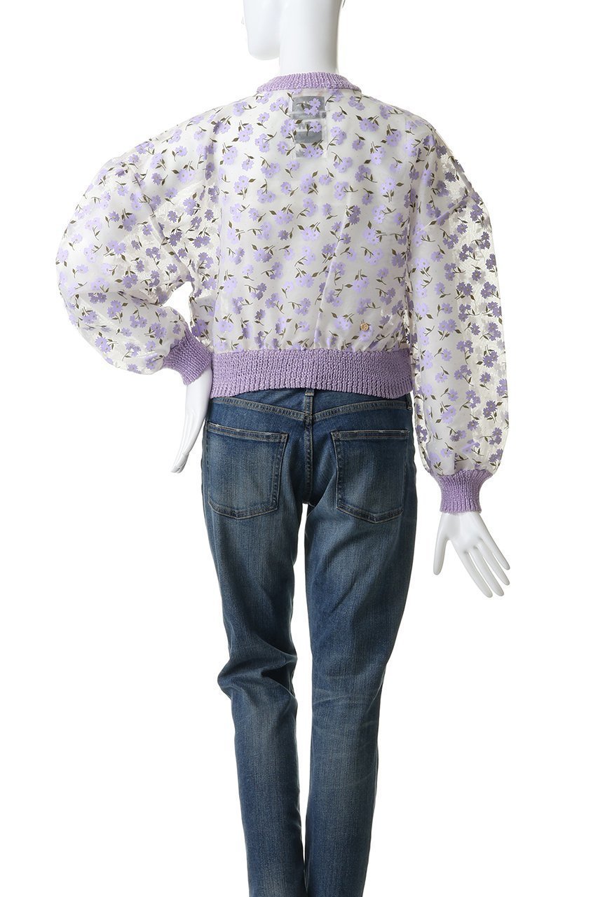 【ミュベール/MUVEIL】のフラワーフロッキープリントジップジャケット 人気、トレンドファッション・服の通販 founy(ファニー) 　ファッション　Fashion　レディースファッション　Fashion for Women　アウター　Coat / Outerwear Collection　レディースジャケット・軽アウター　Jackets　ブルゾンジャケット・スポーティアウター　Blouson Jackets　おすすめ　Recommended / Our Picks　オーガンジー　Organza Fabric　コンパクト　Compact, Small Size　ジャケット　Jacket, Outerwear　ブルゾン　Blouson, Bomber Jacket　ボトム　Bottoms, Lower Wear　ポケット　Pocket, Pocket Detail　エレガント 上品　Elegant　other-4|ID: prp329100004849308 ipo3291000000036073825