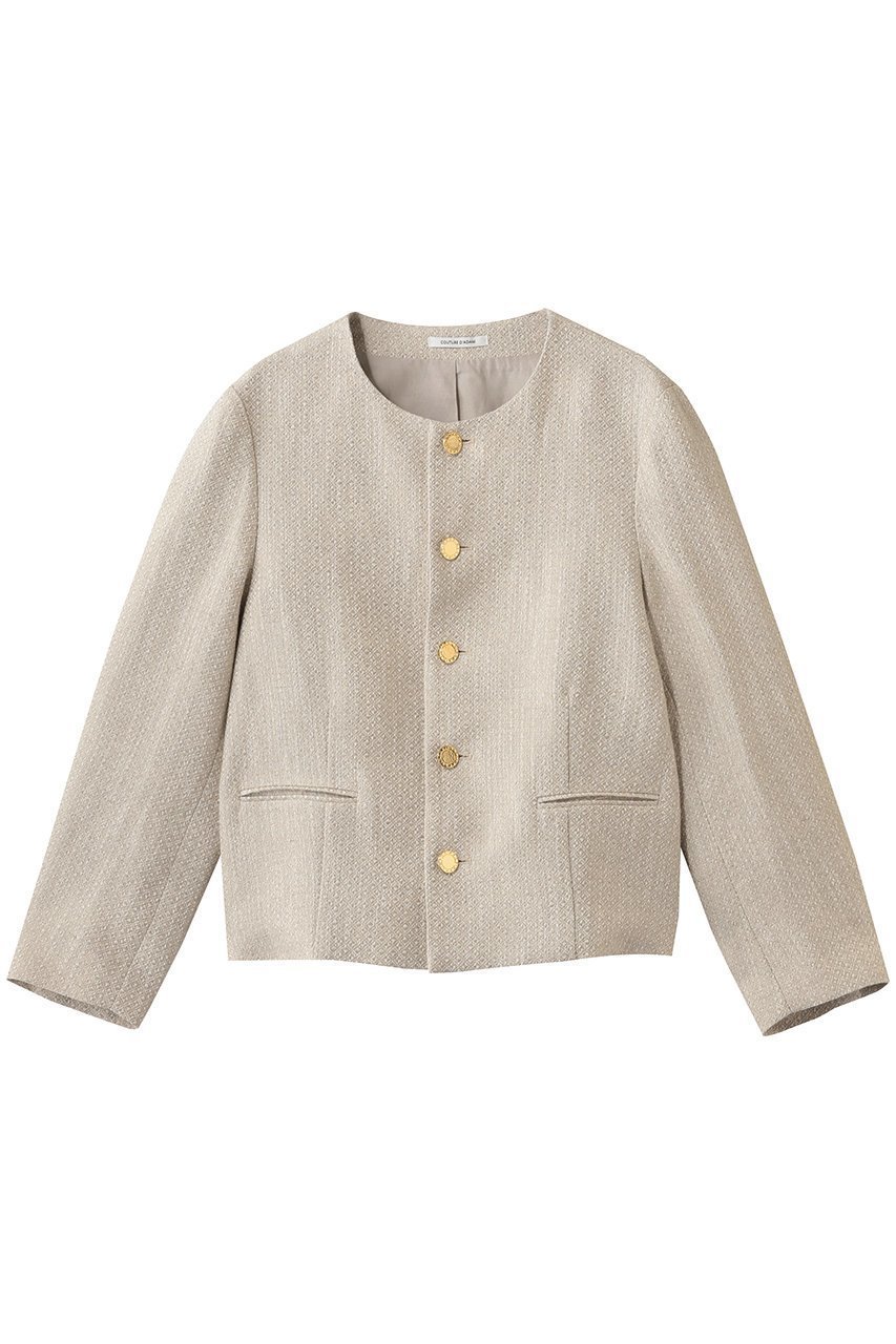 【クチュールドアダム/COUTURE D'ADAM】のサマーツイードガードジャケット 人気、トレンドファッション・服の通販 founy(ファニー) 　ファッション　Fashion　レディースファッション　Fashion for Women　アウター　Coat / Outerwear Collection　レディースジャケット・軽アウター　Jackets　エレガント 上品　Elegant　ヴィンテージ　Vintage Style　カーディガン　Cardigan, Knitwear　サマー　Summer, Summer Style　ジャケット　Jacket, Outerwear　ジュエリー　Jewelry, Accessories　ツイード　Twill, Twill Weave　フェミニン　Feminine, Girly　再入荷　Restock / Back in Stock　夏　Summer　 other-1|ID: prp329100004849314 ipo3291000000036073888
