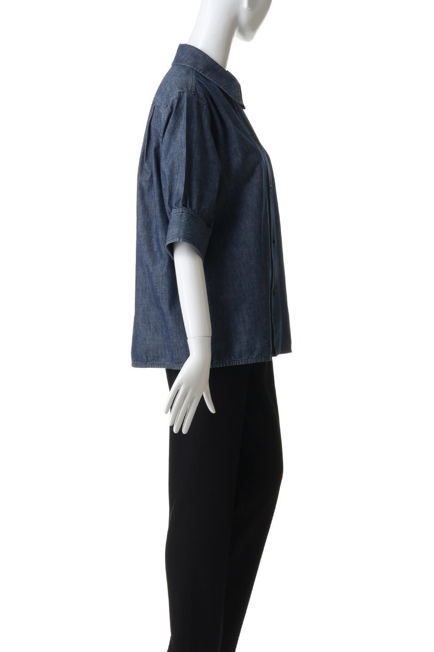 【ジル サンダー/JIL SANDER】のデニム ギャザードボリュームショートスリーブシャツ 人気、トレンドファッション・服の通販 founy(ファニー) 　ファッション　Fashion　レディースファッション　Fashion for Women　トップス・カットソー　Cut & Sew Tops　シャツ・ブラウス・オフィスカジュアル　Elegant Blouses & Button-Ups　2026年　2026　おすすめ　Recommended / Our Picks　キャミソール　Camisole, Spaghetti Strap Top　ギャザー　Gathered, Ruffled　ショート　Short, Short Length　スリーブ　Sleeve, Long Sleeve / Short Sleeve　タンク　Tank Top, Sleeveless Top　デニム　Denim, Jeans Material　夏　Summer　春　Spring　S/S・春夏　SS, Spring/Summer, Warm Season　other-3|ID: prp329100004849324 ipo3291000000035476102