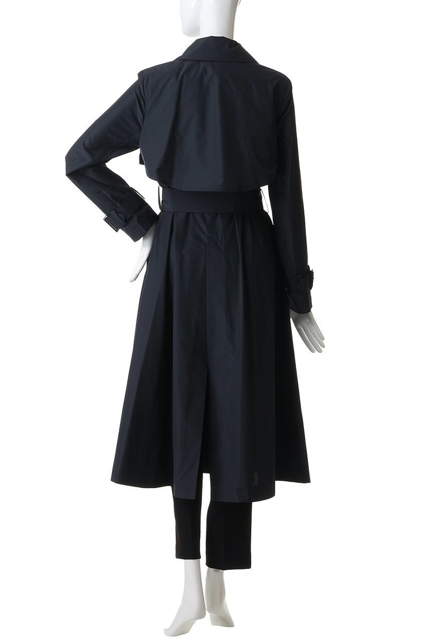 【ランバン オン ブルー/LANVIN en Bleu】のシルクシャンブレータフタトレンチコート 人気、トレンドファッション・服の通販 founy(ファニー) 　ファッション　Fashion　レディースファッション　Fashion for Women　アウター　Coat / Outerwear Collection　コート・ロングコート・ピーコート　Long Coats, Peacoats & More　トレンチコート / 春秋の定番アウター　Trench Coats　シルク　Silk, 100% Silk　リュクス　Luxury, Elegant, High-End, Chic　ロング　Long, Long-Length　定番　Standard, Basic Item　other-4|ID: prp329100004849331 ipo3291000000035819704