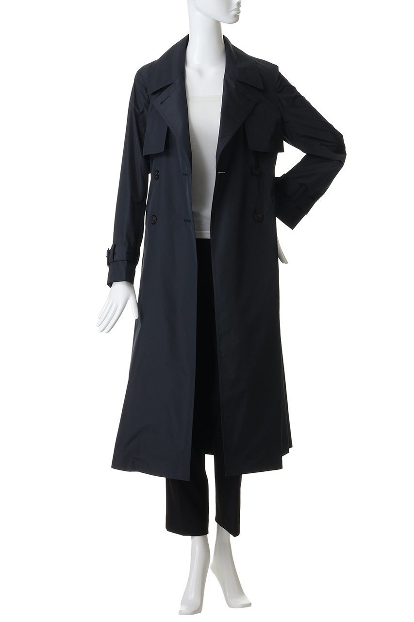 【ランバン オン ブルー/LANVIN en Bleu】のシルクシャンブレータフタトレンチコート 人気、トレンドファッション・服の通販 founy(ファニー) 　ファッション　Fashion　レディースファッション　Fashion for Women　アウター　Coat / Outerwear Collection　コート・ロングコート・ピーコート　Long Coats, Peacoats & More　トレンチコート / 春秋の定番アウター　Trench Coats　シルク　Silk, 100% Silk　リュクス　Luxury, Elegant, High-End, Chic　ロング　Long, Long-Length　定番　Standard, Basic Item　other-8|ID: prp329100004849331 ipo3291000000035819709