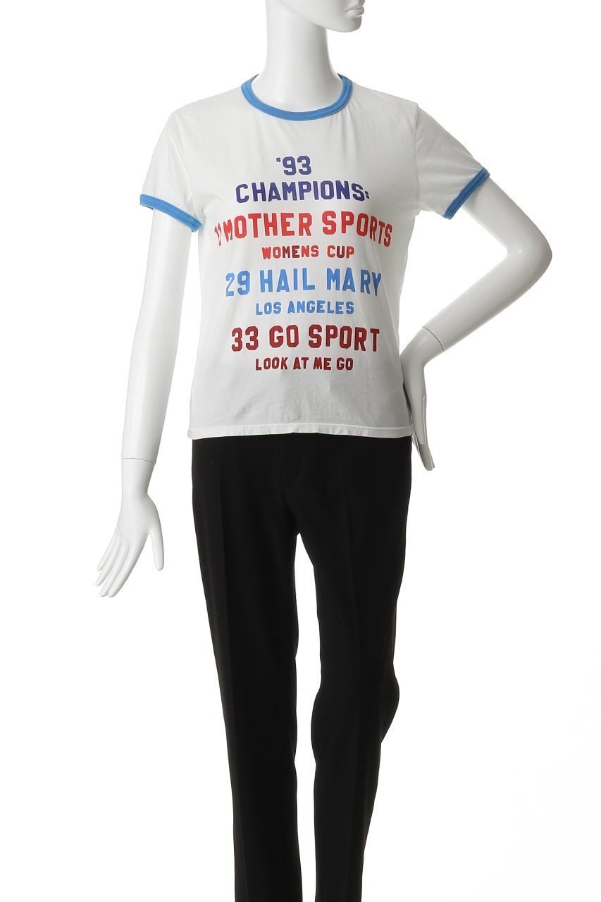 【マザー/MOTHER】の【LIL】THE GOODIE GOODIE RINGER SPORTS ロゴTシャツ (CPI) 人気、トレンドファッション・服の通販 founy(ファニー) 　ファッション　Fashion　レディースファッション　Fashion for Women　トップス・カットソー　Cut & Sew Tops　シャツ・ブラウス・オフィスカジュアル　Elegant Blouses & Button-Ups　ロングTシャツ・Tシャツ　Longline T-Shirts & Tees　カットソー・ベーシックTシャツ　Cut-and-Sewn Tops / Stretch Tees & Basics　おすすめ　Recommended / Our Picks　ショート　Short, Short Length　スリーブ　Sleeve, Long Sleeve / Short Sleeve　デニム　Denim, Jeans Material　フレア　Flare, Flared　other-2|ID: prp329100004849334 ipo3291000000036074056