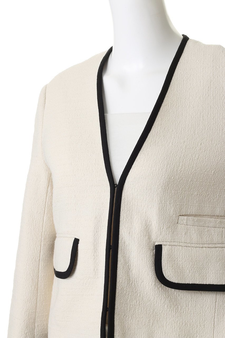 【デザイン ワークス/DESIGN WORKS】のロービングドビーショートパイピングジャケット 人気、トレンドファッション・服の通販 founy(ファニー) ファッション Fashion レディースファッション Fashion for Women アウター Coat / Outerwear Collection レディースジャケット・軽アウター Jackets 2026年 2026 ウォーム Warm Fabric ショート Short, Short Length ジャケット Jacket, Outerwear セットアップ Set-Up, Coordinated Outfit ツイード Twill, Twill Weave バランス Balance, Style Balance パイピング Piping, Trim Design ベスト Vest, Waistcoat ボトム Bottoms, Lower Wear モダン Modern, Contemporary 夏 Summer 春 Spring S/S・春夏 SS, Spring/Summer, Warm Season other-5|ID: prp329100004849340 ipo3291000000035476253