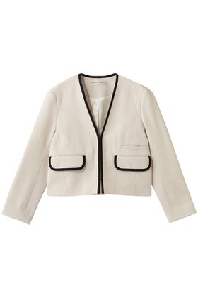 【デザイン ワークス/DESIGN WORKS】 ロービングドビーショートパイピングジャケット人気、トレンドファッション・服の通販 founy(ファニー) ファッション Fashion レディースファッション Fashion for Women アウター Coat / Outerwear Collection レディースジャケット・軽アウター Jackets 2026年 2026 ウォーム Warm Fabric ショート Short, Short Length ジャケット Jacket, Outerwear セットアップ Set-Up, Coordinated Outfit ツイード Twill, Twill Weave バランス Balance, Style Balance パイピング Piping, Trim Design ベスト Vest, Waistcoat ボトム Bottoms, Lower Wear モダン Modern, Contemporary 夏 Summer 春 Spring S/S・春夏 SS, Spring/Summer, Warm Season |ID:prp329100004849340