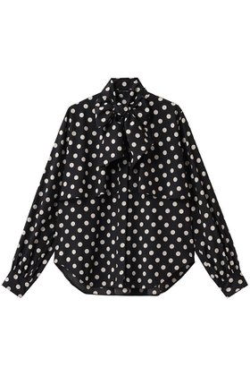 【デザイン ワークス/DESIGN WORKS】の【セットアップ対応】ドットアシメトリーラッフルブラウス 人気、トレンドファッション・服の通販 founy(ファニー) ファッション Fashion レディースファッション Fashion for Women トップス・カットソー Cut & Sew Tops シャツ・ブラウス・オフィスカジュアル Elegant Blouses & Button-Ups アシンメトリー Asymmetrical Style スリーブ Sleeve, Long Sleeve / Short Sleeve セットアップ Set-Up, Coordinated Outfit ドット Polka Dot, Dot Pattern バランス Balance, Style Balance フレア Flare, Flared プリント Print, Printed Pattern ボトム Bottoms, Lower Wear マニッシュ Mannish, Boyish ロング Long, Long-Length エレガント 上品 Elegant 再入荷 Restock / Back in Stock 別注 Limited Edition, Custom Order |ID:prp329100004849344