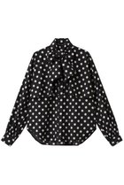 【デザイン ワークス/DESIGN WORKS】の【セットアップ対応】ドットアシメトリーラッフルブラウス 人気、トレンドファッション・服の通販 founy(ファニー) ファッション Fashion レディースファッション Fashion for Women トップス・カットソー Cut & Sew Tops シャツ・ブラウス・オフィスカジュアル Elegant Blouses & Button-Ups アシンメトリー Asymmetrical Style スリーブ Sleeve, Long Sleeve / Short Sleeve セットアップ Set-Up, Coordinated Outfit ドット Polka Dot, Dot Pattern バランス Balance, Style Balance フレア Flare, Flared プリント Print, Printed Pattern ボトム Bottoms, Lower Wear マニッシュ Mannish, Boyish ロング Long, Long-Length エレガント 上品 Elegant 再入荷 Restock / Back in Stock 別注 Limited Edition, Custom Order thumbnail ブラック1|ID: prp329100004849344 ipo3291000000035955567