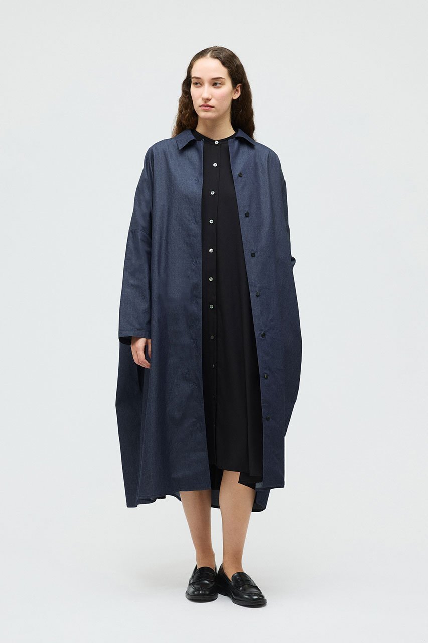 【ミズイロ インド/mizuiro ind】のdenim wide shirt OP ワンピース 人気、トレンドファッション・服の通販 founy(ファニー) 　ファッション　Fashion　レディースファッション　Fashion for Women　ワンピース　Dresses　チュニック　Tunic Tops & Dresses　おすすめ　Recommended / Our Picks　チュニック　Tunic, Long Top　ビッグ　Big, Oversized　ロング　Long, Long-Length　エレガント 上品　Elegant　other-6|ID: prp329100004849347 ipo3291000000036216916
