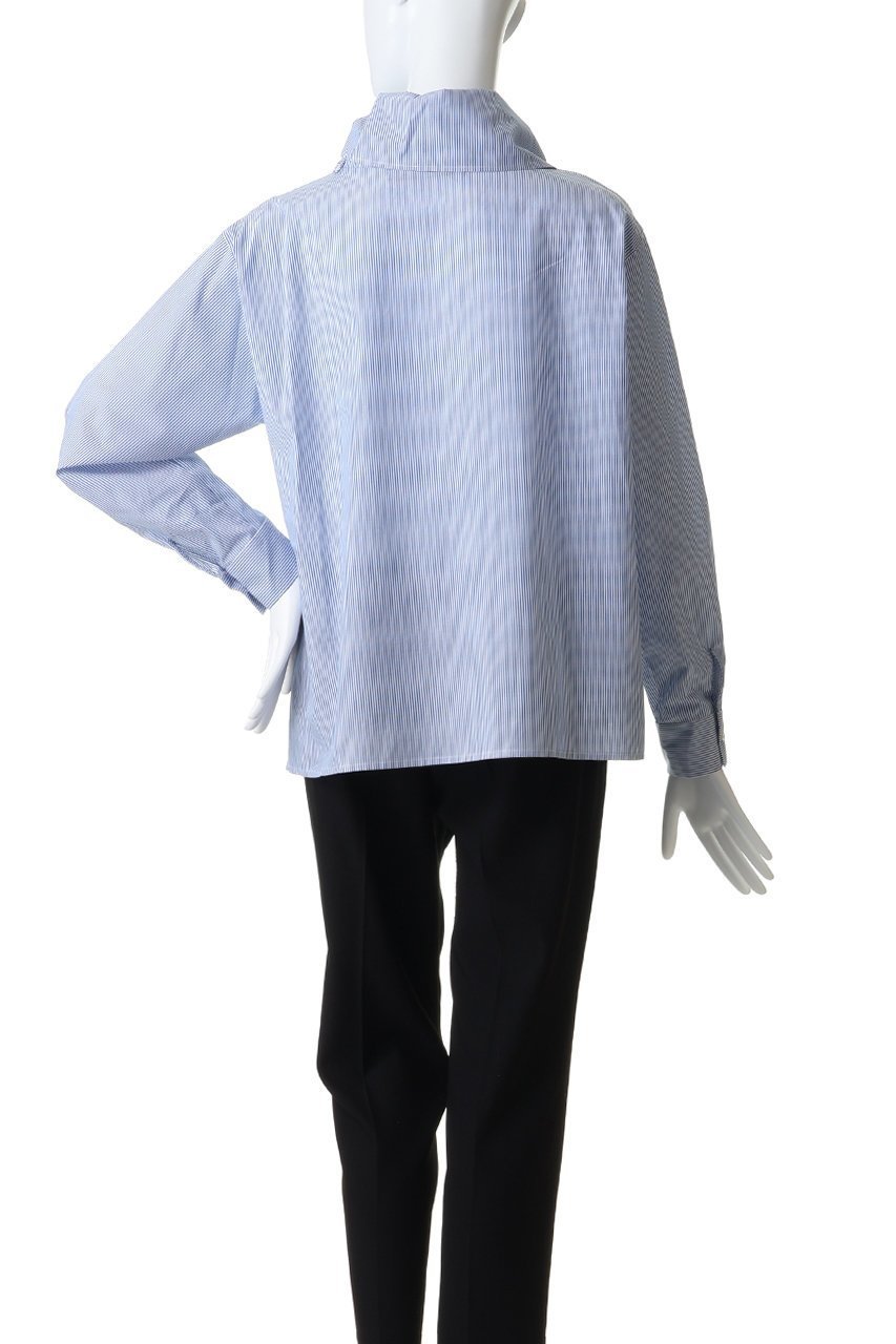 【ミズイロ インド/mizuiro ind】のstripe scarf collar shirt シャツ 人気、トレンドファッション・服の通販 founy(ファニー) 　ファッション　Fashion　レディースファッション　Fashion for Women　トップス・カットソー　Cut & Sew Tops　シャツ・ブラウス・オフィスカジュアル　Elegant Blouses & Button-Ups　スカーフ　Scarf, Neckwear　ストライプ　Stripe, Striped Pattern　スリット　Slit, Slit Detail　スリーブ　Sleeve, Long Sleeve / Short Sleeve　デニム　Denim, Jeans Material　ロング　Long, Long-Length　エレガント 上品　Elegant　other-4|ID: prp329100004849348 ipo3291000000035859269