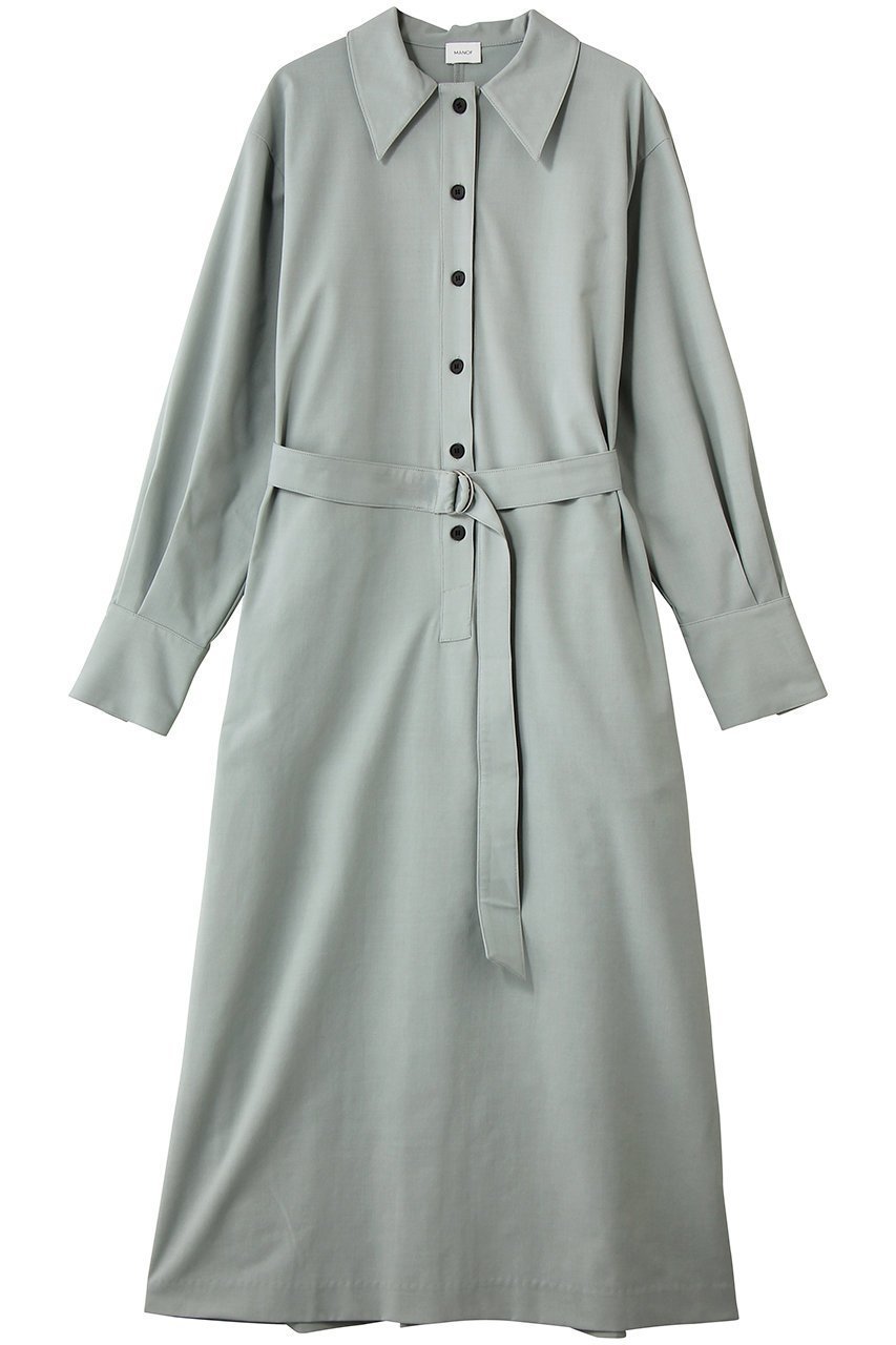 【マノフ/MANOF】のBACK LAYER ONE PIECEワンピース インテリア・キッズ・メンズ・レディースファッション・服の通販 founy(ファウニー) 　ファッション　Fashion　レディースファッション　Fashion for Women　ワンピース　Dresses　チュニック　Tunic Tops & Dresses　カフス　Cuff Design　チュニック　Tunic, Long Top　フリル　Frill, Ruffle　ボックス　Boxy, Box Shape　ロング　Long, Long-Length　エレガント 上品　Elegant　MINT|ID: prp329100004849533 ipo3291000000036904897