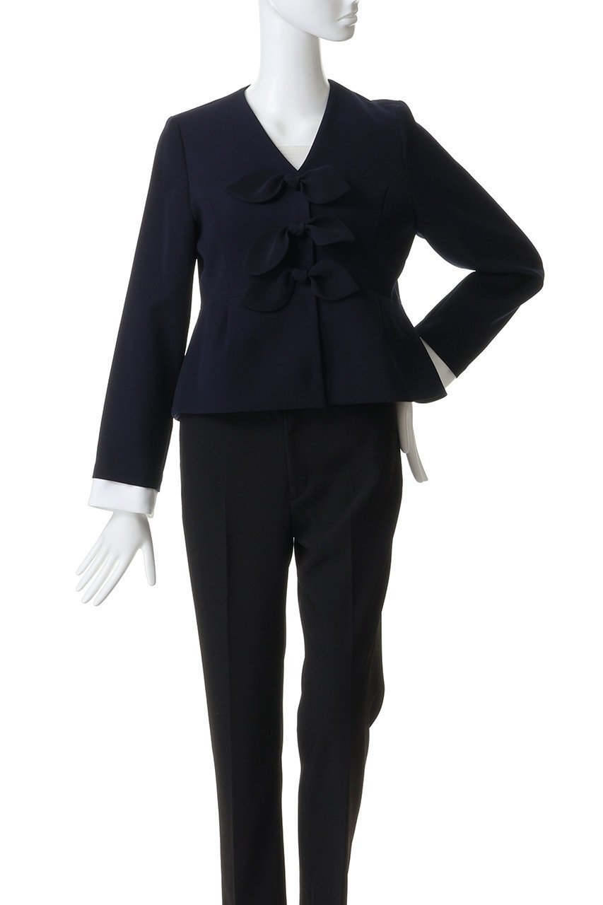 【アミカ/AMICA】のリボンツイルジャケット 人気、トレンドファッション・服の通販 founy(ファニー) 　ファッション　Fashion　レディースファッション　Fashion for Women　アウター　Coat / Outerwear Collection　レディースジャケット・軽アウター　Jackets　2026年　2026　オケージョン　Occasion Wear　カフス　Cuff Design　シンプル　Simple, Minimal　ジャケット　Jacket, Outerwear　フロント　Front, Front Design　ボトム　Bottoms, Lower Wear　リボン　Ribbon, Bow　夏　Summer　春　Spring　S/S・春夏　SS, Spring/Summer, Warm Season　other-2|ID: prp329100004849536 ipo3291000000035485948