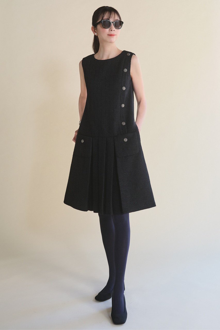 【デイジーリン/DAISY LIN】のWashable Tweed Dress “Parisienne” 人気、トレンドファッション・服の通販 founy(ファニー) 　ファッション　Fashion　レディースファッション　Fashion for Women　ワンピース　Dresses　フォーマル・パーティードレス・結婚式用ドレス　Elegant & Casual Dresses　チュニック　Tunic Tops & Dresses　アシンメトリー　Asymmetrical Style　エレガント 上品　Elegant　洗える　Machine Washable　クラシカル　Classical, Vintage-Inspired　切替　Switching, Contrast Panel　シェイプ　Shape, Slim Fit　ストレッチ　Stretch, Stretchy Fabric　タイツ　Tights, Legwear　チュニック　Tunic, Long Top　定番　Standard, Basic Item　人気　Popular, Best Seller　バランス　Balance, Style Balance　モダン　Modern, Contemporary　ロング　Long, Long-Length　新作・新入荷　New Arrivals / New In　other-6|ID: prp329100004849759 ipo3291000000035495550