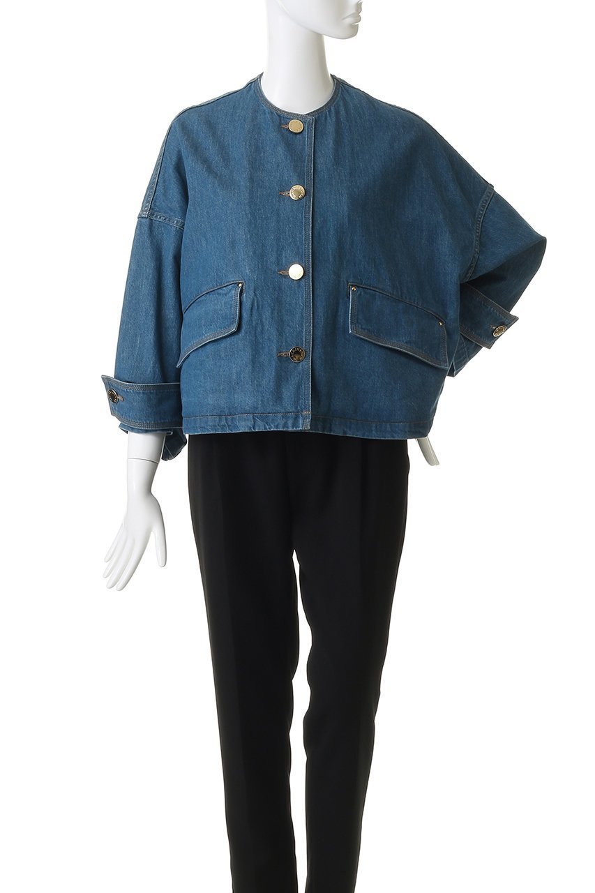 【マッキントッシュ/MACKINTOSH】のHUMBIE ノーカラーデニムジャケットメタルボタン 人気、トレンドファッション・服の通販 founy(ファニー) 　ファッション　Fashion　レディースファッション　Fashion for Women　アウター　Coat / Outerwear Collection　レディースジャケット・軽アウター　Jackets　デニムジャケット / カジュアルアウター　Denim Jackets　2026年　2026　ジャケット　Jacket, Outerwear　デニム　Denim, Jeans Material　バランス　Balance, Style Balance　フラップ　Flap, Flap Pocket　ポケット　Pocket, Pocket Detail　再入荷　Restock / Back in Stock　夏　Summer　春　Spring　S/S・春夏　SS, Spring/Summer, Warm Season　other-2|ID: prp329100004849766 ipo3291000000035495606