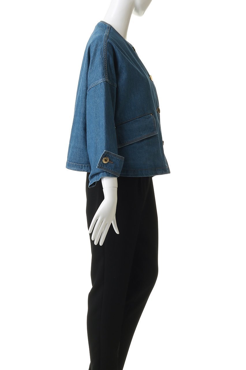 【マッキントッシュ/MACKINTOSH】のHUMBIE ノーカラーデニムジャケットメタルボタン 人気、トレンドファッション・服の通販 founy(ファニー) 　ファッション　Fashion　レディースファッション　Fashion for Women　アウター　Coat / Outerwear Collection　レディースジャケット・軽アウター　Jackets　デニムジャケット / カジュアルアウター　Denim Jackets　2026年　2026　ジャケット　Jacket, Outerwear　デニム　Denim, Jeans Material　バランス　Balance, Style Balance　フラップ　Flap, Flap Pocket　ポケット　Pocket, Pocket Detail　再入荷　Restock / Back in Stock　夏　Summer　春　Spring　S/S・春夏　SS, Spring/Summer, Warm Season　other-3|ID: prp329100004849766 ipo3291000000035495607