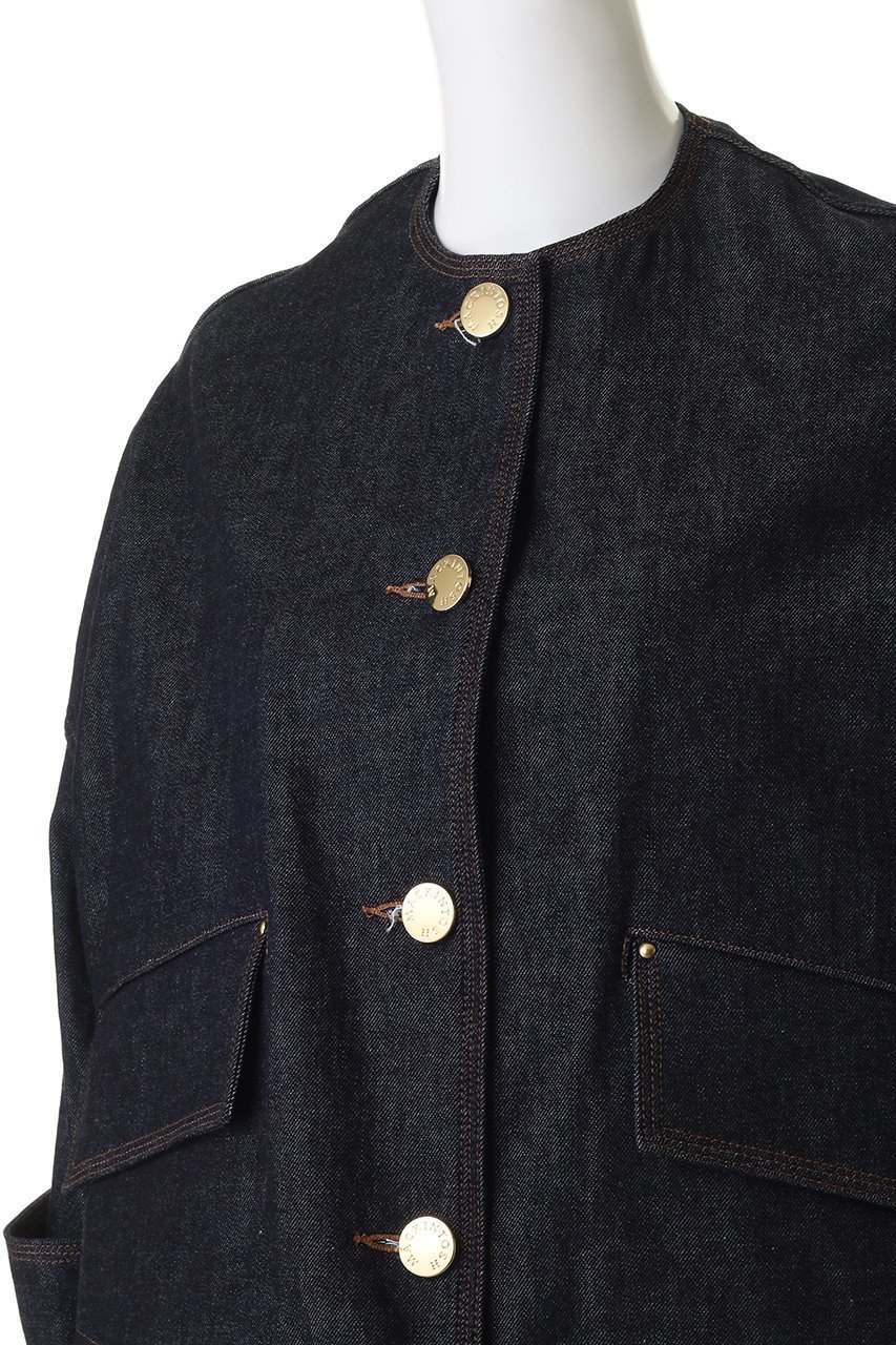 【マッキントッシュ/MACKINTOSH】のHUMBIE ノーカラーデニムジャケットメタルボタン 人気、トレンドファッション・服の通販 founy(ファニー) 　ファッション　Fashion　レディースファッション　Fashion for Women　アウター　Coat / Outerwear Collection　レディースジャケット・軽アウター　Jackets　デニムジャケット / カジュアルアウター　Denim Jackets　2026年　2026　ショート　Short, Short Length　ジャケット　Jacket, Outerwear　デニム　Denim, Jeans Material　メタル　Metal, Metal Parts　夏　Summer　春　Spring　S/S・春夏　SS, Spring/Summer, Warm Season　other-5|ID: prp329100004849767 ipo3291000000035875614