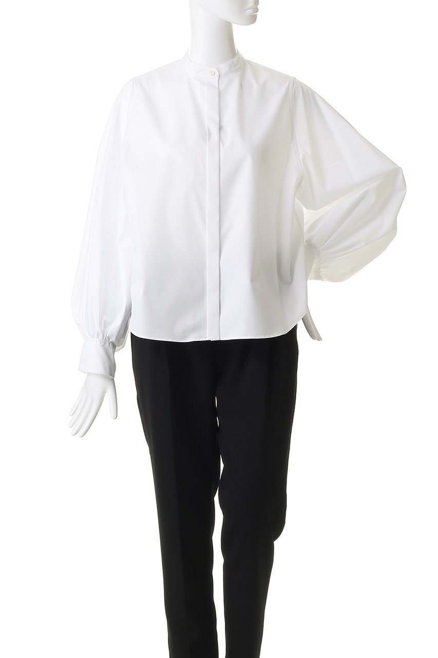 【マッキントッシュ/MACKINTOSH】のTHORNHILL ボリュームスリーブノーカラーシャツ 人気、トレンドファッション・服の通販 founy(ファニー) 　ファッション　Fashion　レディースファッション　Fashion for Women　トップス・カットソー　Cut & Sew Tops　シャツ・ブラウス・オフィスカジュアル　Elegant Blouses & Button-Ups　ボリューム袖・フリルスリーブブラウス　Voluminous & Ruffle Sleeves / Puffy Sleeve Tops　2026年　2026　スリーブ　Sleeve, Long Sleeve / Short Sleeve　バランス　Balance, Style Balance　フォルム　Silhouette, Form　フォーマル　Formal, Dressy　モダン　Modern, Contemporary　ロング　Long, Long-Length　夏　Summer　定番　Standard, Basic Item　春　Spring　S/S・春夏　SS, Spring/Summer, Warm Season　other-2|ID: prp329100004849770 ipo3291000000035875634