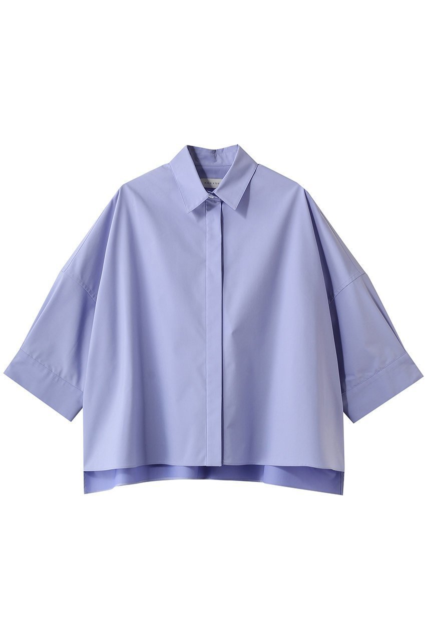 【マッキントッシュ/MACKINTOSH】のWHITELEY 7分袖シャツ インテリア・キッズ・メンズ・レディースファッション・服の通販 founy(ファニー) ファッション Fashion レディースファッション Fashion for Women トップス・カットソー Cut & Sew Tops シャツ・ブラウス・オフィスカジュアル Elegant Blouses & Button-Ups ショート Short, Short Length スリーブ Sleeve, Long Sleeve / Short Sleeve フォルム Silhouette, Form エレガント 上品 Elegant サックスブルー|ID: prp329100004849771 ipo3291000000035875640
