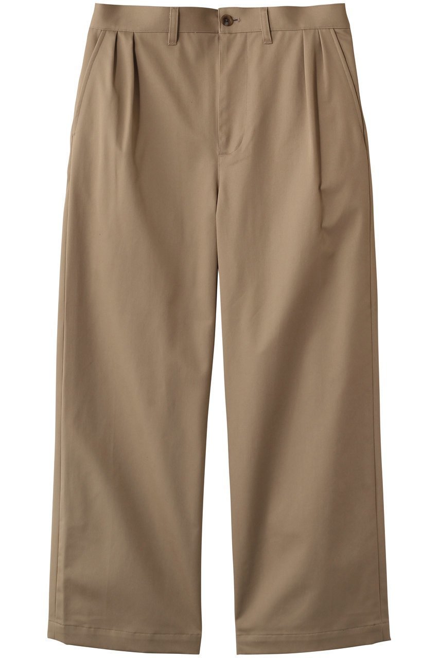 【エビコン/EVCON】の【UNISEX】2TUCK WIDE COTTON TROUSERS インテリア・キッズ・メンズ・レディースファッション・服の通販 founy(ファウニー) 　ファッション　Fashion　レディースファッション　Fashion for Women　パンツ　Pants & Trousers　ユニセックス　Unisex, Genderless　ワイド　Wide, Wide Fit　BEIGE|ID: prp329100004849775 ipo3291000000036685397