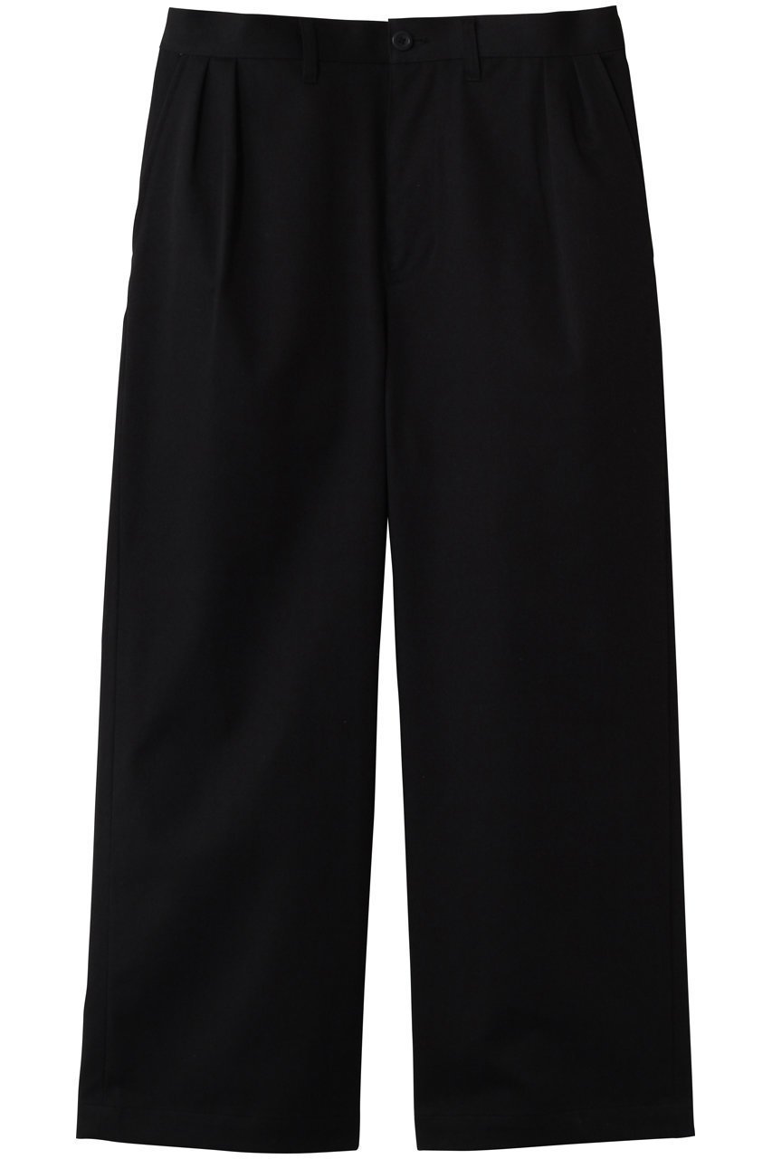 【エビコン/EVCON】の【UNISEX】2TUCK WIDE COTTON TROUSERS インテリア・キッズ・メンズ・レディースファッション・服の通販 founy(ファウニー) 　ファッション　Fashion　レディースファッション　Fashion for Women　パンツ　Pants & Trousers　ユニセックス　Unisex, Genderless　ワイド　Wide, Wide Fit　BLACK|ID: prp329100004849775 ipo3291000000036685399