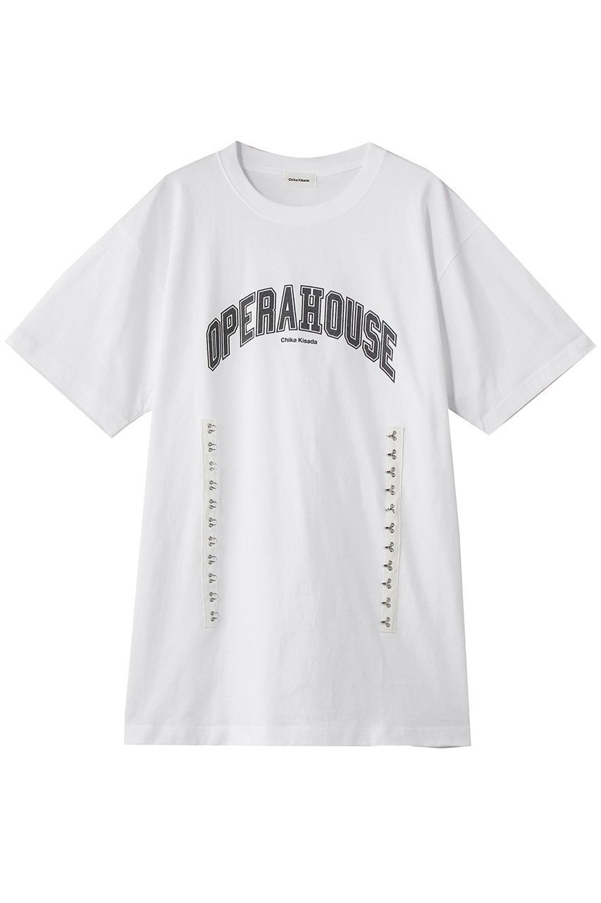 【チカ キサダ/CHIKA KISADA】のOPERA HOUSE コルセット ビッグTシャツ インテリア・キッズ・メンズ・レディースファッション・服の通販 founy(ファニー) ファッション Fashion レディースファッション Fashion for Women トップス・カットソー Cut & Sew Tops シャツ・ブラウス・オフィスカジュアル Elegant Blouses & Button-Ups ロングTシャツ・Tシャツ Longline T-Shirts & Tees カットソー・ベーシックTシャツ Cut-and-Sewn Tops / Stretch Tees & Basics 2026年 2026 インナー Innerwear コルセット Corset, Bustier ショート Short, Short Length ジャケット Jacket, Outerwear スリーブ Sleeve, Long Sleeve / Short Sleeve デニム Denim, Jeans Material ビッグ Big, Oversized フロント Front, Front Design 夏 Summer 春 Spring S/S・春夏 SS, Spring/Summer, Warm Season ホワイト×グレー|ID: prp329100004849779 ipo3291000000035875705