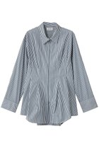 【チカ キサダ/CHIKA KISADA】のウエスト シェイプ ストライプ ジップシャツ 人気、トレンドファッション・服の通販 founy(ファニー) ファッション Fashion レディースファッション Fashion for Women トップス・カットソー Cut & Sew Tops シャツ・ブラウス・オフィスカジュアル Elegant Blouses & Button-Ups 2026年 2026 シェイプ Shape, Slim Fit シルバー Silver, Metallic Silver ストライプ Stripe, Striped Pattern スリーブ Sleeve, Long Sleeve / Short Sleeve フレア Flare, Flared ロング Long, Long-Length エレガント 上品 Elegant 夏 Summer 春 Spring S/S・春夏 SS, Spring/Summer, Warm Season thumbnail グリーン×ホワイト|ID: prp329100004849780 ipo3291000000035875723