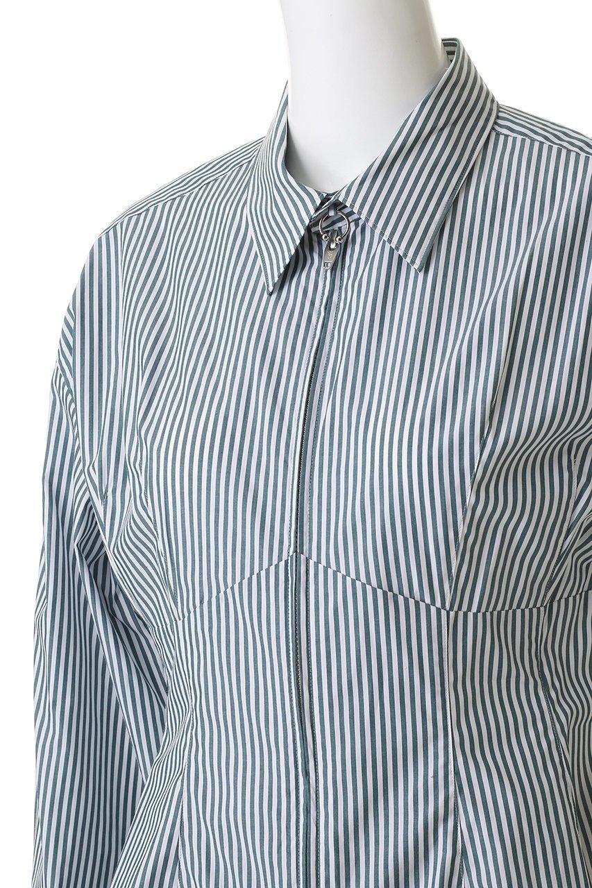 【チカ キサダ/CHIKA KISADA】のウエスト シェイプ ストライプ ジップシャツ 人気、トレンドファッション・服の通販 founy(ファニー) ファッション Fashion レディースファッション Fashion for Women トップス・カットソー Cut & Sew Tops シャツ・ブラウス・オフィスカジュアル Elegant Blouses & Button-Ups 2026年 2026 シェイプ Shape, Slim Fit シルバー Silver, Metallic Silver ストライプ Stripe, Striped Pattern スリーブ Sleeve, Long Sleeve / Short Sleeve フレア Flare, Flared ロング Long, Long-Length エレガント 上品 Elegant 夏 Summer 春 Spring S/S・春夏 SS, Spring/Summer, Warm Season other-5|ID: prp329100004849780 ipo3291000000035875729