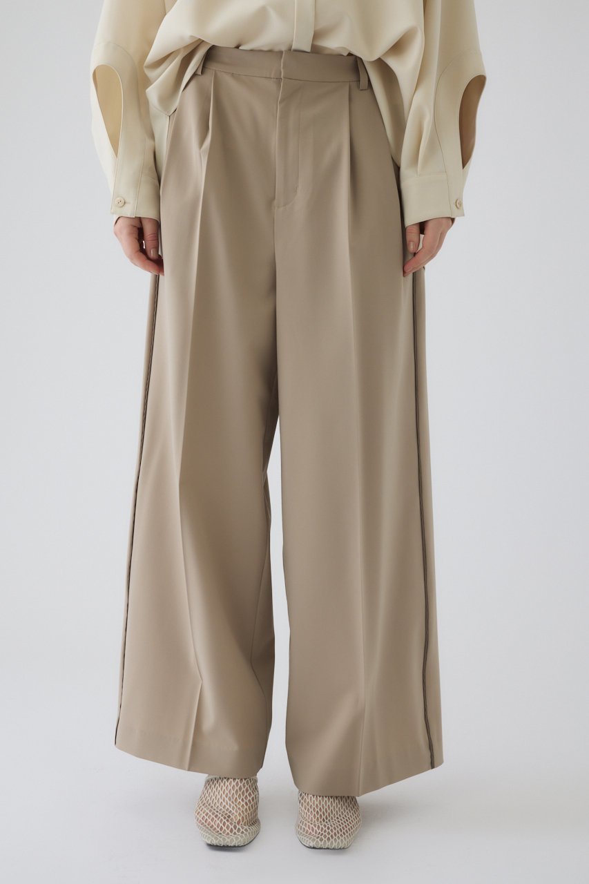 【リムアーク/RIM.ARK】の【2/4 10:00販売開始】Piping design PT/パンツ インテリア・キッズ・メンズ・レディースファッション・服の通販 founy(ファニー) 　ファッション　Fashion　レディースファッション　Fashion for Women　パンツ　Pants & Trousers　春　Spring　スニーカー　Sneakers, Trainers　スポーティ　Sporty, Casual Athletic　パイピング　Piping, Trim Design　リラックス　Relax, Relaxed Fit　ワイド　Wide, Wide Fit　S/S・春夏　SS, Spring/Summer, Warm Season　夏　Summer　2026年　2026　グレージュ|ID: prp329100004849788 ipo3291000000035507323