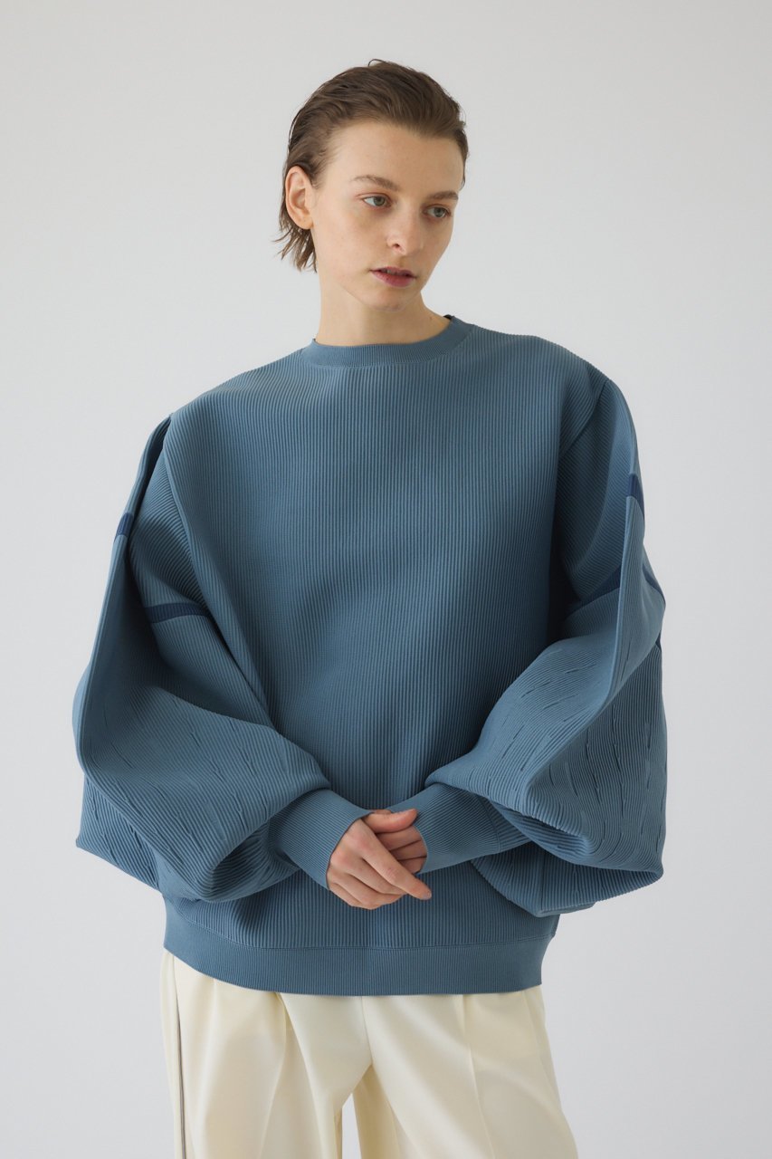 【リムアーク/RIM.ARK】の【2/4 10:00販売開始】Volume sleeve design knit tops/ニット 人気、トレンドファッション・服の通販 founy(ファニー) 　ファッション　Fashion　レディースファッション　Fashion for Women　トップス・カットソー　Cut & Sew Tops　ニット　Knit Tops & Sweaters　カジュアルプルオーバー・ニットトップス　Pullovers & Knit Tops / Casual Pullovers　ボリューム袖・フリルスリーブブラウス　Voluminous & Ruffle Sleeves / Puffy Sleeve Tops　春　Spring　シンプル　Simple, Minimal　スニーカー　Sneakers, Trainers　スポーティ　Sporty, Casual Athletic　スラックス　Slacks, Dress Pants　スリーブ　Sleeve, Long Sleeve / Short Sleeve　トレンド　Trend, Trending Now　バランス　Balance, Style Balance　S/S・春夏　SS, Spring/Summer, Warm Season　おすすめ　Recommended / Our Picks　夏　Summer　2026年　2026　other-4|ID: prp329100004849790 ipo3291000000035507346