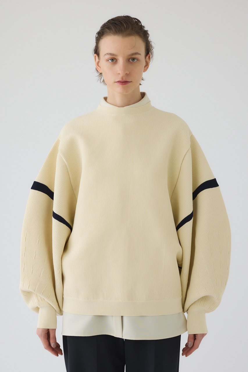 【リムアーク/RIM.ARK】のVolume sleeve design knit tops/ニット 大人の最旬トレンドファッション＆コーディネート founy(ファウニー) 　ファッション　Fashion　レディースファッション　Fashion for Women　トップス・カットソー　Cut & Sew Tops　ニット　Knit Tops & Sweaters　カジュアルプルオーバー・ニットトップス　Pullovers & Knit Tops / Casual Pullovers　ボリューム袖・フリルスリーブブラウス　Voluminous & Ruffle Sleeves / Puffy Sleeve Tops　シンプル　Simple, Minimal　スニーカー　Sneakers, Trainers　スポーティ　Sporty, Casual Athletic　スラックス　Slacks, Dress Pants　スリーブ　Sleeve, Long Sleeve / Short Sleeve　トレンド　Trend, Trending Now　バランス　Balance, Style Balance　おすすめ　Recommended / Our Picks　 other-1|ID: prp329100004849790 ipo3291000000036870456