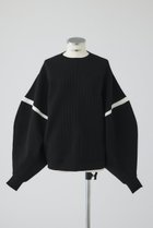 【リムアーク/RIM.ARK】のVolume sleeve design knit tops/ニット ブラック|ID: prp329100004849790 ipo3291000000036870459