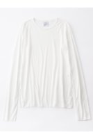 【グッド ピープル グッド ステッチング グッド プロダクト/GOOD PEOPLE GOOD STITCHING GOOD PRODUCT】のサイドスリット クルーネック ロングスリーブ Tシャツ 人気、トレンドファッション・服の通販 founy(ファニー) ファッション Fashion レディースファッション Fashion for Women トップス・カットソー Cut & Sew Tops シャツ・ブラウス・オフィスカジュアル Elegant Blouses & Button-Ups ロングTシャツ・Tシャツ Longline T-Shirts & Tees カットソー・ベーシックTシャツ Cut-and-Sewn Tops / Stretch Tees & Basics 2026年 2026 シアー Sheer, See-Through ストレッチ Stretch, Stretchy Fabric スリット Slit, Slit Detail スリーブ Sleeve, Long Sleeve / Short Sleeve ロング Long, Long-Length 夏 Summer 定番 Standard, Basic Item 春 Spring S/S・春夏 SS, Spring/Summer, Warm Season |ID:prp329100004849795