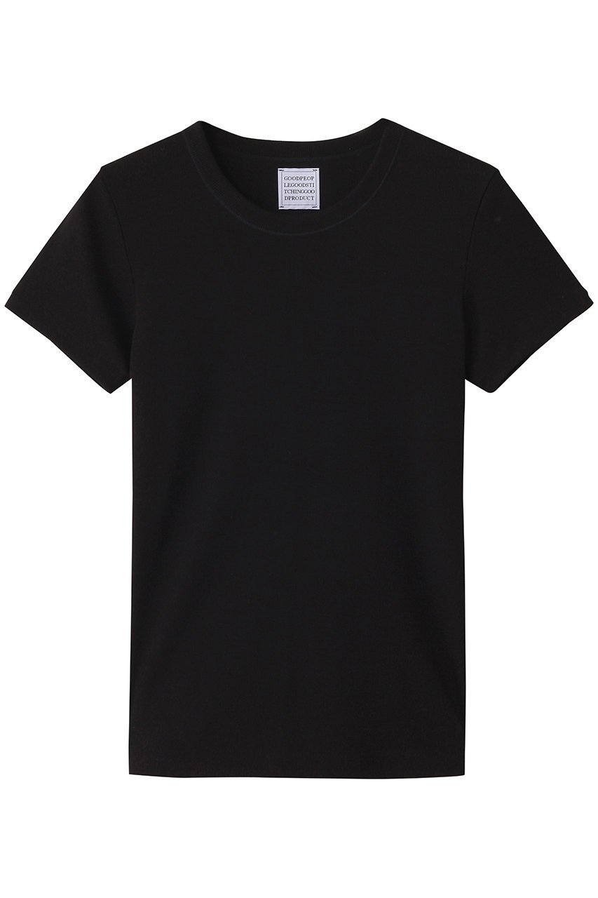 【グッド ピープル グッド ステッチング グッド プロダクト/GOOD PEOPLE GOOD STITCHING GOOD PRODUCT】のクルーネック ショートスリーブ Tシャツ インテリア・キッズ・メンズ・レディースファッション・服の通販 founy(ファニー) 　ファッション　Fashion　レディースファッション　Fashion for Women　トップス・カットソー　Cut & Sew Tops　シャツ・ブラウス・オフィスカジュアル　Elegant Blouses & Button-Ups　ロングTシャツ・Tシャツ　Longline T-Shirts & Tees　カットソー・ベーシックTシャツ　Cut-and-Sewn Tops / Stretch Tees & Basics　ショート　Short, Short Length　シンプル　Simple, Minimal　ストレッチ　Stretch, Stretchy Fabric　スリーブ　Sleeve, Long Sleeve / Short Sleeve　今季　This Season, Current Season　定番　Standard, Basic Item　ブラック|ID: prp329100004849798 ipo3291000000035932974