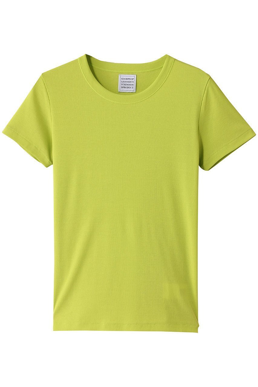 【グッド ピープル グッド ステッチング グッド プロダクト/GOOD PEOPLE GOOD STITCHING GOOD PRODUCT】のクルーネック ショートスリーブ Tシャツ インテリア・キッズ・メンズ・レディースファッション・服の通販 founy(ファニー) 　ファッション　Fashion　レディースファッション　Fashion for Women　トップス・カットソー　Cut & Sew Tops　シャツ・ブラウス・オフィスカジュアル　Elegant Blouses & Button-Ups　ロングTシャツ・Tシャツ　Longline T-Shirts & Tees　カットソー・ベーシックTシャツ　Cut-and-Sewn Tops / Stretch Tees & Basics　ショート　Short, Short Length　シンプル　Simple, Minimal　ストレッチ　Stretch, Stretchy Fabric　スリーブ　Sleeve, Long Sleeve / Short Sleeve　今季　This Season, Current Season　定番　Standard, Basic Item　ライム|ID: prp329100004849798 ipo3291000000035932976