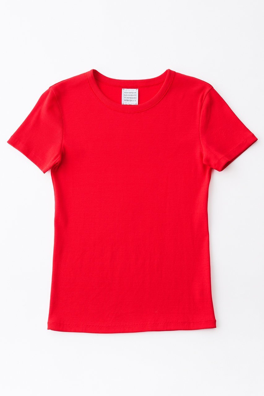 【グッド ピープル グッド ステッチング グッド プロダクト/GOOD PEOPLE GOOD STITCHING GOOD PRODUCT】のクルーネック ショートスリーブ Tシャツ インテリア・キッズ・メンズ・レディースファッション・服の通販 founy(ファニー) 　ファッション　Fashion　レディースファッション　Fashion for Women　トップス・カットソー　Cut & Sew Tops　シャツ・ブラウス・オフィスカジュアル　Elegant Blouses & Button-Ups　ロングTシャツ・Tシャツ　Longline T-Shirts & Tees　カットソー・ベーシックTシャツ　Cut-and-Sewn Tops / Stretch Tees & Basics　ショート　Short, Short Length　シンプル　Simple, Minimal　ストレッチ　Stretch, Stretchy Fabric　スリーブ　Sleeve, Long Sleeve / Short Sleeve　今季　This Season, Current Season　定番　Standard, Basic Item　ピンクレッド|ID: prp329100004849798 ipo3291000000036371057