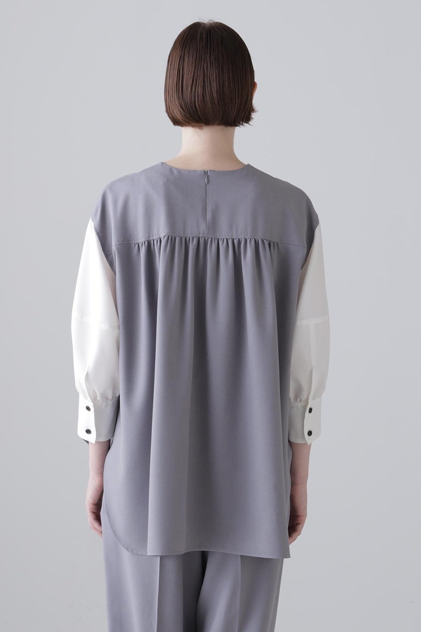 【アドーア/ADORE】のファンクショナルプレーンクロスブラウス 人気、トレンドファッション・服の通販 founy(ファニー) 　ファッション　Fashion　レディースファッション　Fashion for Women　トップス・カットソー　Cut & Sew Tops　シャツ・ブラウス・オフィスカジュアル　Elegant Blouses & Button-Ups　おすすめ　Recommended / Our Picks　ショート　Short, Short Length　シンプル　Simple, Minimal　スリーブ　Sleeve, Long Sleeve / Short Sleeve　セットアップ　Set-Up, Coordinated Outfit　再入荷　Restock / Back in Stock　other-5|ID: prp329100004849799 ipo3291000000035998416