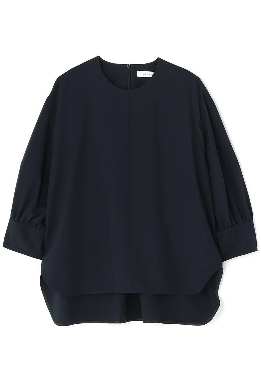 【アドーア/ADORE】のファンクショナルプレーンクロスブラウス インテリア・キッズ・メンズ・レディースファッション・服の通販 founy(ファニー) 　ファッション　Fashion　レディースファッション　Fashion for Women　トップス・カットソー　Cut & Sew Tops　シャツ・ブラウス・オフィスカジュアル　Elegant Blouses & Button-Ups　おすすめ　Recommended / Our Picks　ショート　Short, Short Length　シンプル　Simple, Minimal　スリーブ　Sleeve, Long Sleeve / Short Sleeve　セットアップ　Set-Up, Coordinated Outfit　再入荷　Restock / Back in Stock　ネイビー|ID: prp329100004849799 ipo3291000000036370968