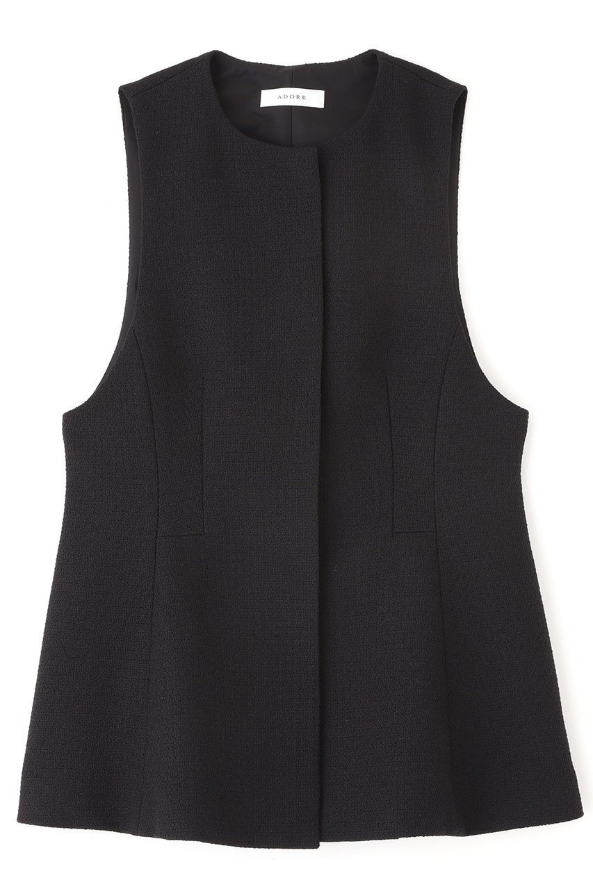 【アドーア/ADORE】のツイーディーブカティーニブラウス 人気、トレンドファッション・服の通販 founy(ファニー) 　ファッション　Fashion　レディースファッション　Fashion for Women　トップス・カットソー　Cut & Sew Tops　キャミソール&ノースリーブ　Camisoles & Sleeveless Tops　シャツ・ブラウス・オフィスカジュアル　Elegant Blouses & Button-Ups　おすすめ　Recommended / Our Picks　セットアップ　Set-Up, Coordinated Outfit　ツイード　Twill, Twill Weave　ノースリーブ　Sleeveless, No-Sleeve　無地　Plain, Solid Color　 other-1|ID: prp329100004849800 ipo3291000000035998420