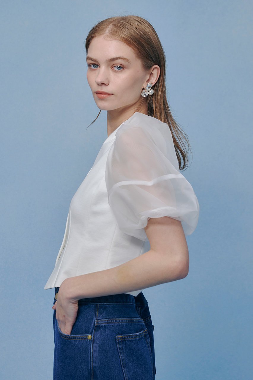 【アルアバイル/allureville】の【LOULOU WILLOUGHBY】バルーンスリーブシャツブラウス 人気、トレンドファッション・服の通販 founy(ファニー) ファッション Fashion レディースファッション Fashion for Women トップス・カットソー Cut & Sew Tops シャツ・ブラウス・オフィスカジュアル Elegant Blouses & Button-Ups 2026年 2026 ショート Short, Short Length スリーブ Sleeve, Long Sleeve / Short Sleeve トレンド Trend, Trending Now バルーン Balloon, Balloon Silhouette 夏 Summer 春 Spring S/S・春夏 SS, Spring/Summer, Warm Season other-4|ID: prp329100004849810 ipo3291000000035511272