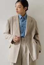【ウィムガゼット/Whim Gazette】のリネンライクダブルテーラードジャケット ベージュ|ID: prp329100004849811 ipo3291000000035511278