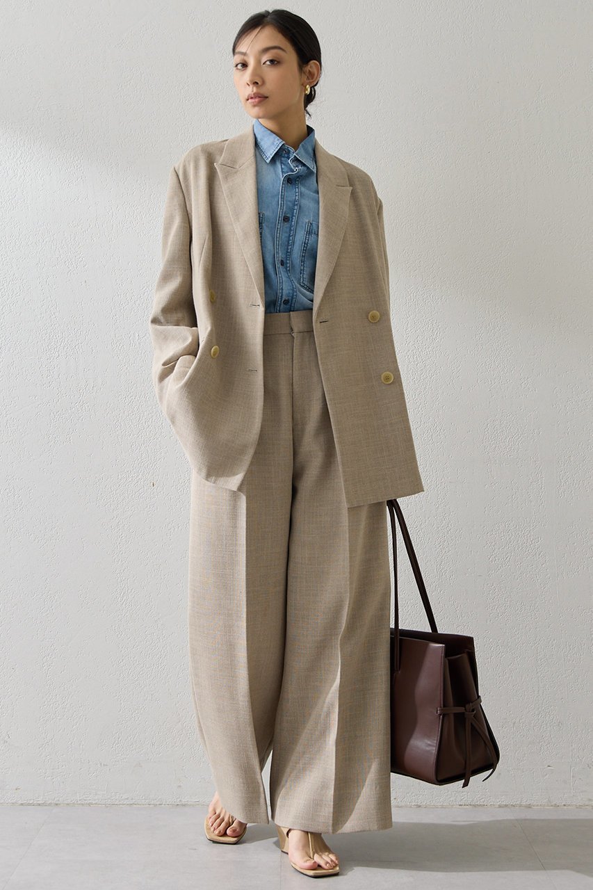 【ウィムガゼット/Whim Gazette】のリネンライクダブルテーラードジャケット 人気、トレンドファッション・服の通販 founy(ファニー) 　ファッション　Fashion　レディースファッション　Fashion for Women　アウター　Coat / Outerwear Collection　レディースジャケット・軽アウター　Jackets　テーラードジャケット / 通勤・きれいめスタイル　Tailored Jackets & Blazers　2026年　2026　おすすめ　Recommended / Our Picks　クール　Cool, Chic　ジャケット　Jacket, Outerwear　セットアップ　Set-Up, Coordinated Outfit　ダブル　Double, Double-Breasted　ドロップ　Drop Shoulder, Dropped Style　エレガント 上品　Elegant　夏　Summer　春　Spring　S/S・春夏　SS, Spring/Summer, Warm Season　other-2|ID: prp329100004849811 ipo3291000000035511279