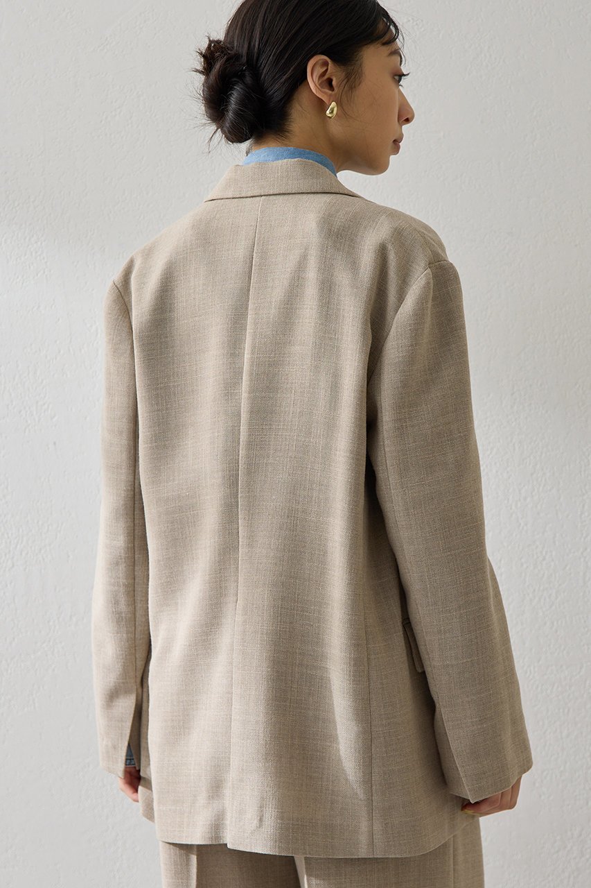 【ウィムガゼット/Whim Gazette】のリネンライクダブルテーラードジャケット 人気、トレンドファッション・服の通販 founy(ファニー) 　ファッション　Fashion　レディースファッション　Fashion for Women　アウター　Coat / Outerwear Collection　レディースジャケット・軽アウター　Jackets　テーラードジャケット / 通勤・きれいめスタイル　Tailored Jackets & Blazers　2026年　2026　おすすめ　Recommended / Our Picks　クール　Cool, Chic　ジャケット　Jacket, Outerwear　セットアップ　Set-Up, Coordinated Outfit　ダブル　Double, Double-Breasted　ドロップ　Drop Shoulder, Dropped Style　エレガント 上品　Elegant　夏　Summer　春　Spring　S/S・春夏　SS, Spring/Summer, Warm Season　other-4|ID: prp329100004849811 ipo3291000000035511281