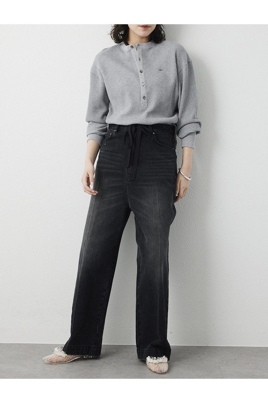 【ウィムガゼット/Whim Gazette】のサーマルヘンリープルオーバー 人気、トレンドファッション・服の通販 founy(ファニー) 　ファッション　Fashion　レディースファッション　Fashion for Women　トップス・カットソー　Cut & Sew Tops　シャツ・ブラウス・オフィスカジュアル　Elegant Blouses & Button-Ups　ロングTシャツ・Tシャツ　Longline T-Shirts & Tees　カジュアルプルオーバー・ニットトップス　Pullovers & Knit Tops / Casual Pullovers　カットソー・ベーシックTシャツ　Cut-and-Sewn Tops / Stretch Tees & Basics　スリーブ　Sleeve, Long Sleeve / Short Sleeve　ロング　Long, Long-Length　ワッフル　Waffle, Waffle Knit　other-2|ID: prp329100004849812 ipo3291000000035853757