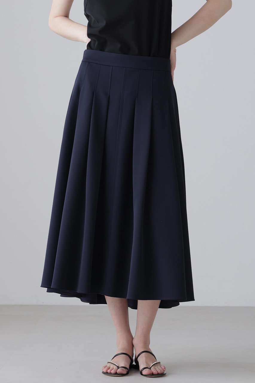 【アドーア/ADORE】のドライタッチクロススカート 人気、トレンドファッション・服の通販 founy(ファニー) 　ファッション　Fashion　レディースファッション　Fashion for Women　スカート　Skirts　ロングスカート　Long Skirts / Maxi & Midi Skirts　おすすめ　Recommended / Our Picks　シンプル　Simple, Minimal　セットアップ　Set-Up, Coordinated Outfit　ツイル　Twist, Twisted Detail　ドレープ　Drape, Draping Fabric　フレア　Flare, Flared　フロント　Front, Front Design　ロング　Long, Long-Length　エレガント 上品　Elegant　other-5|ID: prp329100004849815 ipo3291000000035998505