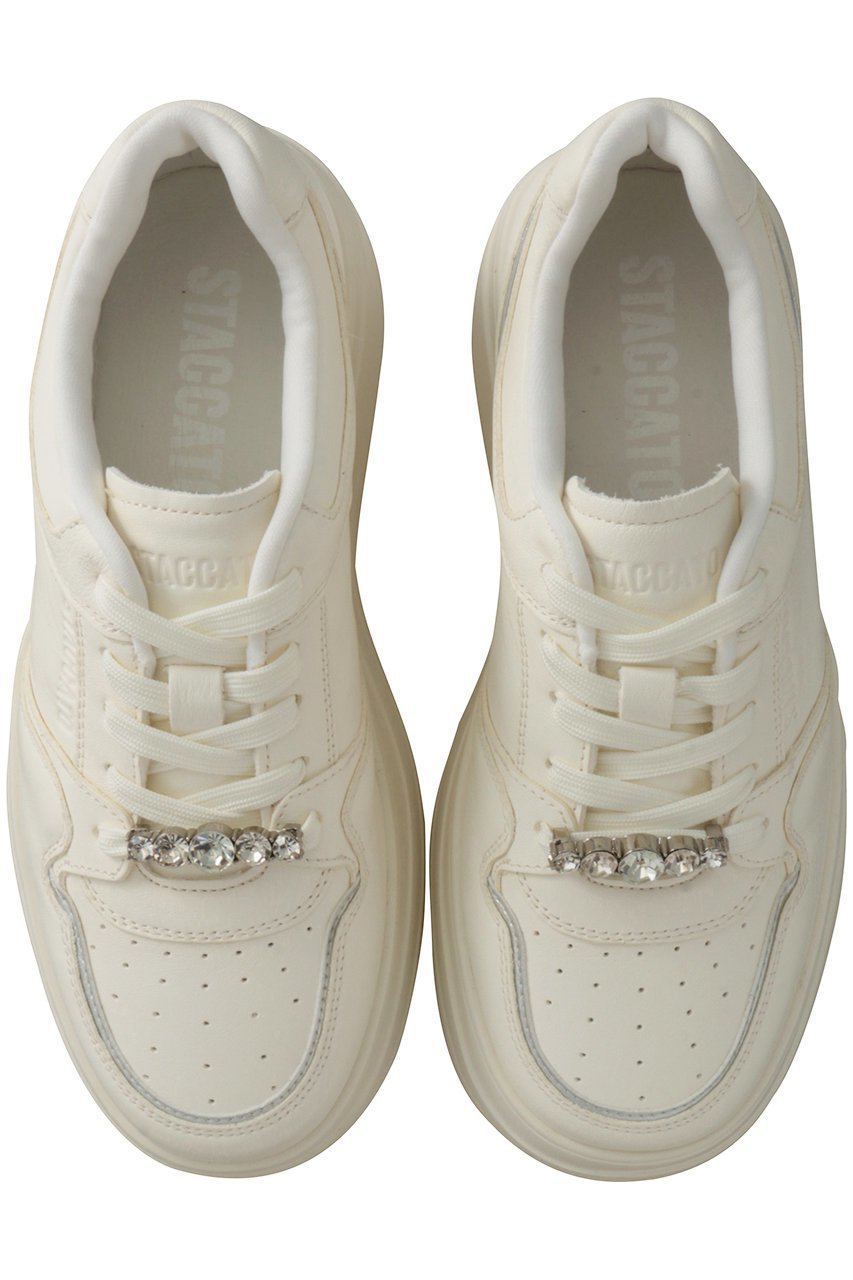 【スタッカート/STACCATO】のプラットフォームラインスニーカー 人気、トレンドファッション・服の通販 founy(ファニー) 　ファッション　Fashion　レディースファッション　Fashion for Women　2026年　2026　シルバー　Silver, Metallic Silver　ストーン　Stone, Gem-Like　スニーカー　Sneakers, Trainers　ビジュー　Bijou, Jewel-like Accent　レース　Lace, Lace Fabric　厚底　Platform Shoes　夏　Summer　春　Spring　S/S・春夏　SS, Spring/Summer, Warm Season　other-3|ID: prp329100004849822 ipo3291000000035854351