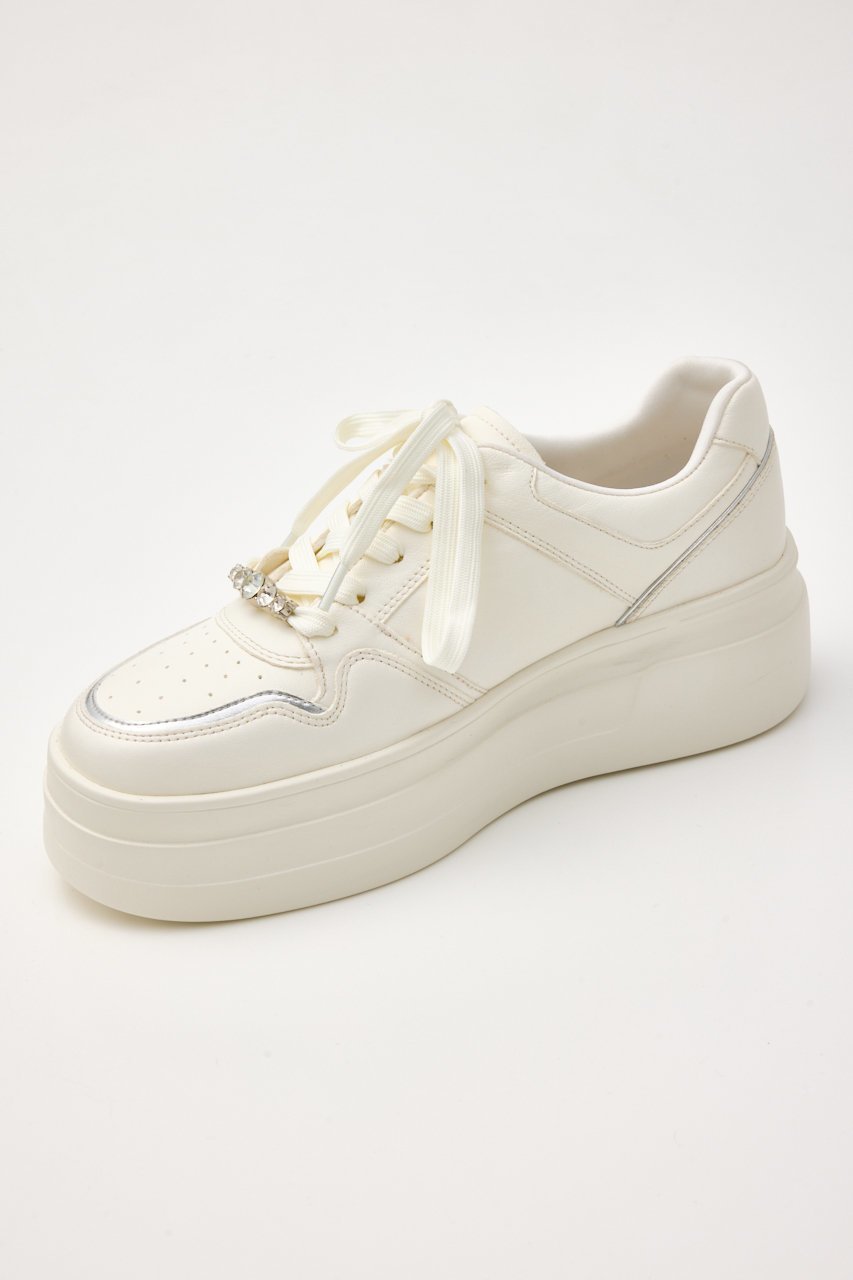 【スタッカート/STACCATO】のプラットフォームラインスニーカー 人気、トレンドファッション・服の通販 founy(ファニー) 　ファッション　Fashion　レディースファッション　Fashion for Women　2026年　2026　シルバー　Silver, Metallic Silver　ストーン　Stone, Gem-Like　スニーカー　Sneakers, Trainers　ビジュー　Bijou, Jewel-like Accent　レース　Lace, Lace Fabric　厚底　Platform Shoes　夏　Summer　春　Spring　S/S・春夏　SS, Spring/Summer, Warm Season　other-8|ID: prp329100004849822 ipo3291000000035854358