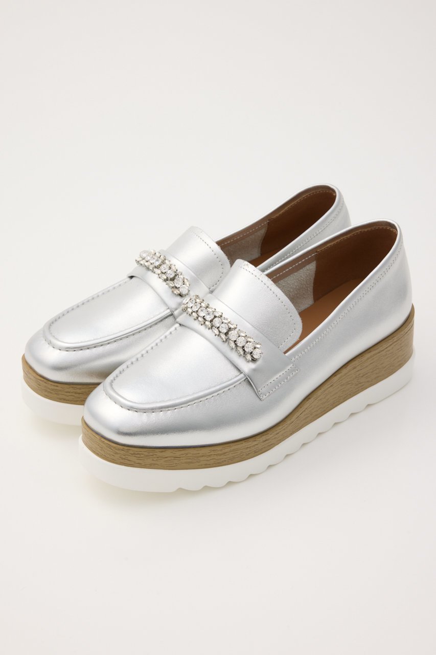 【スタッカート/STACCATO】のオーリンベルトプラットフォーム インテリア・キッズ・メンズ・レディースファッション・服の通販 founy(ファニー) 　ファッション　Fashion　レディースファッション　Fashion for Women　ベルト&ウエストマーク　Belts & Waist Accessories　2026年　2026　ウッド　Wooden Design　エレガント 上品　Elegant　シューズ　Shoes, Footwear　ストーン　Stone, Gem-Like　スリッポン　Slip-On, Loafer　チェーン　Chain, Chain Strap　フラット　Flat, Flat Shoes　今季　This Season, Current Season　厚底　Platform Shoes　夏　Summer　定番　Standard, Basic Item　春　Spring　S/S・春夏　SS, Spring/Summer, Warm Season　シルバー|ID: prp329100004849823 ipo3291000000035511551