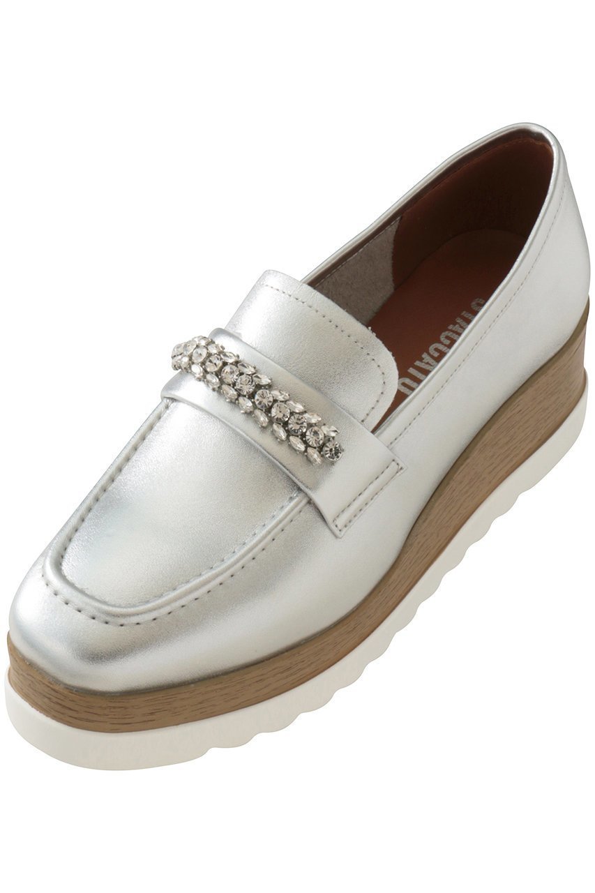 【スタッカート/STACCATO】のオーリンベルトプラットフォーム インテリア・キッズ・メンズ・レディースファッション・服の通販 founy(ファニー) 　ファッション　Fashion　レディースファッション　Fashion for Women　ベルト&ウエストマーク　Belts & Waist Accessories　ウッド　Wooden Design　エレガント 上品　Elegant　シューズ　Shoes, Footwear　ストーン　Stone, Gem-Like　スリッポン　Slip-On, Loafer　チェーン　Chain, Chain Strap　フラット　Flat, Flat Shoes　今季　This Season, Current Season　再入荷　Restock / Back in Stock　厚底　Platform Shoes　定番　Standard, Basic Item　シルバー|ID: prp329100004849823 ipo3291000000035854366