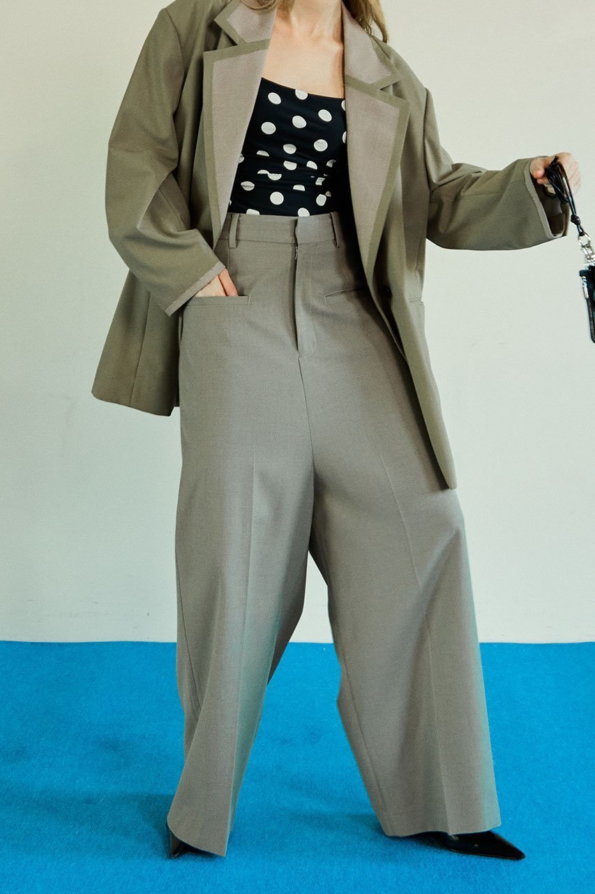 【メゾンスペシャル/MAISON SPECIAL】のBaggy Slacks Pants/バギースラックスパンツ 人気、トレンドファッション・服の通販 founy(ファニー) ファッション Fashion レディースファッション Fashion for Women パンツ Pants & Trousers ジャケット Jacket, Outerwear スラックス Slacks, Dress Pants バランス Balance, Style Balance パターン Pattern, Design Print other-8|ID: prp329100004849958 ipo3291000000036075515